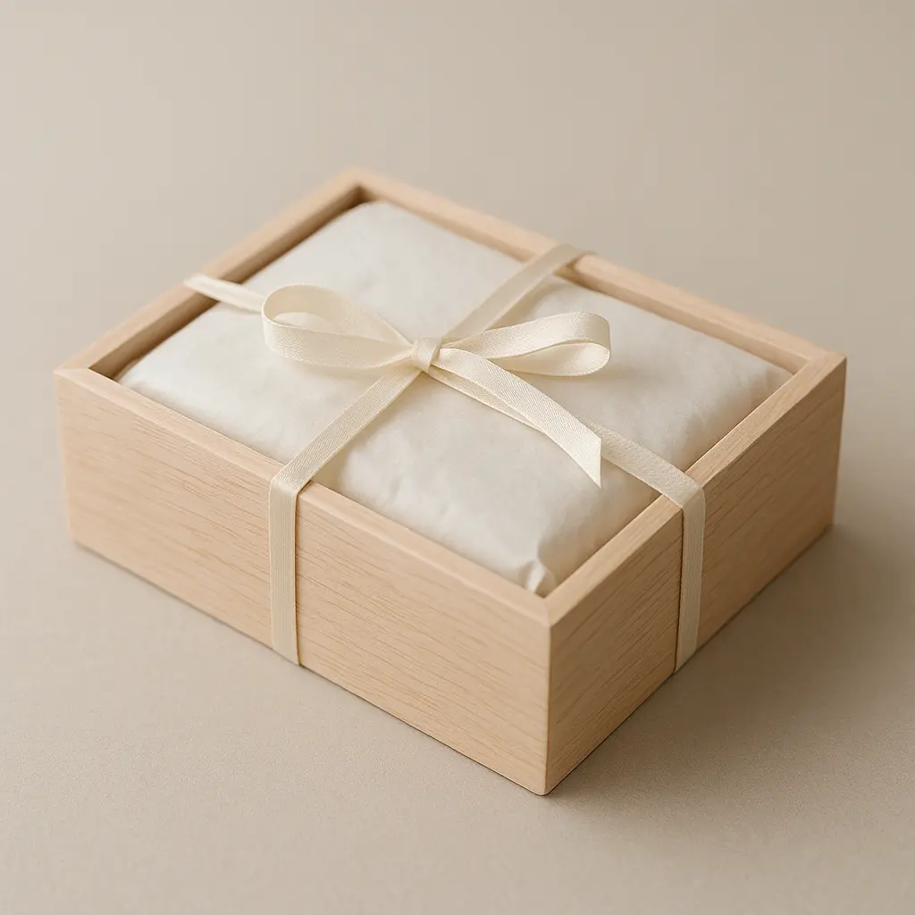 Verpacktes Holz-Geschenkset