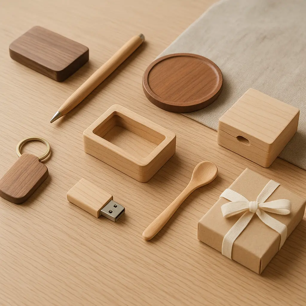 Firmen Holz Geschenkset
