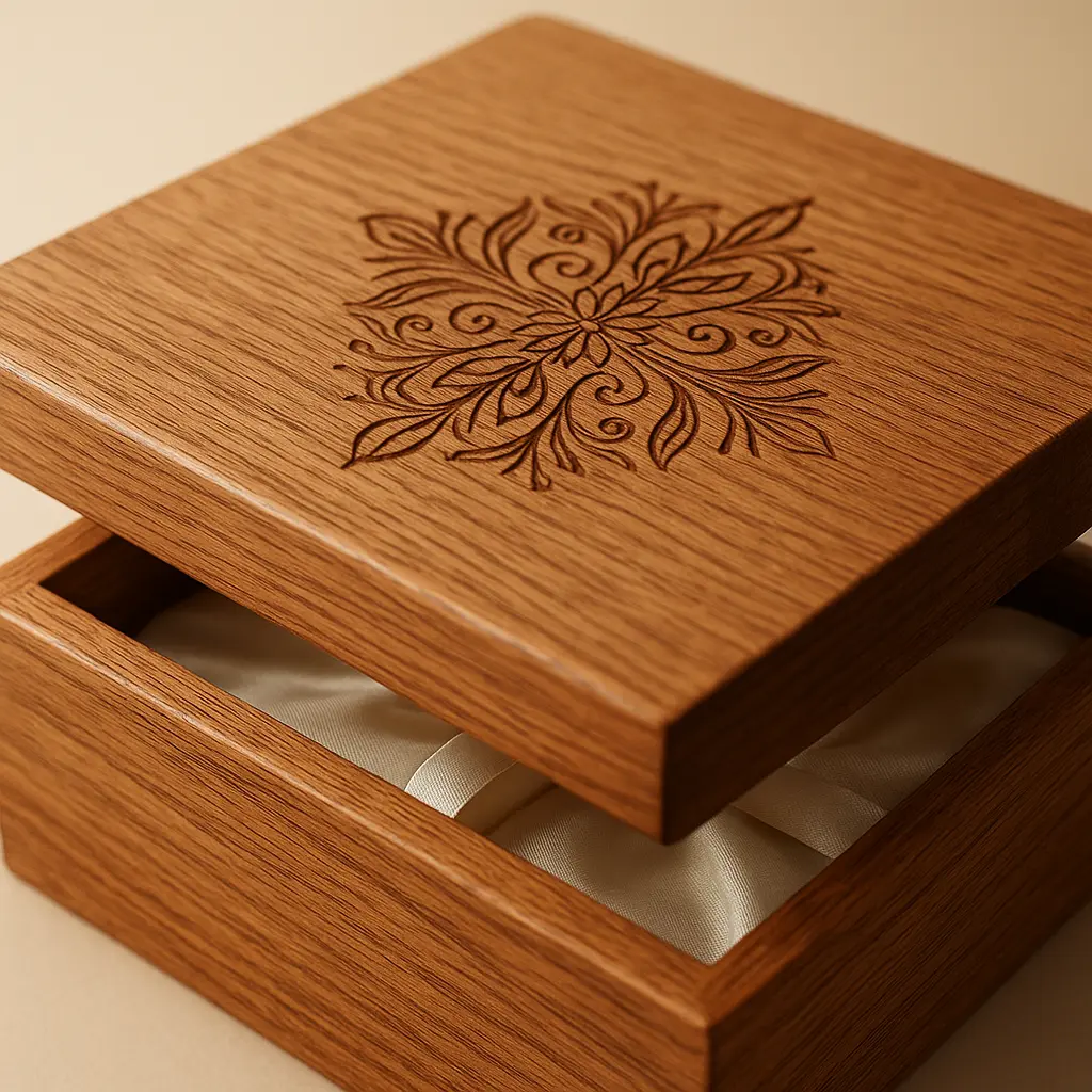 Personalisierte Holzbox mit Gravur